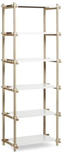 HAY Woody Column Reol Høj Egetræ/Hvid